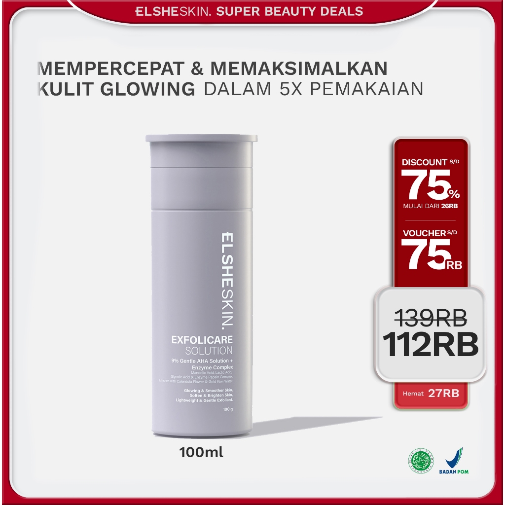Jual Elsheskin Exfolicare Solution 100 g Toner Eksfoliasi Wajah