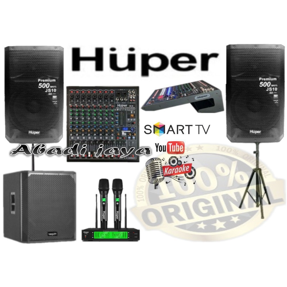 Jual sound system huper js10 10 inch subwoofer b15a 15'' sk18pro ...