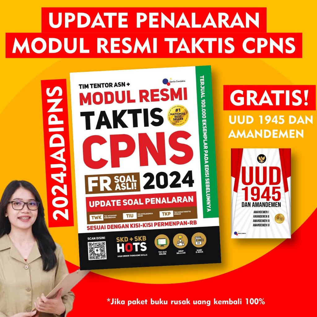 Jual UPDATE SOAL PENALARAN !!! MODUL RESMI TAKTIS CPNS 2024 FR SOAL ...