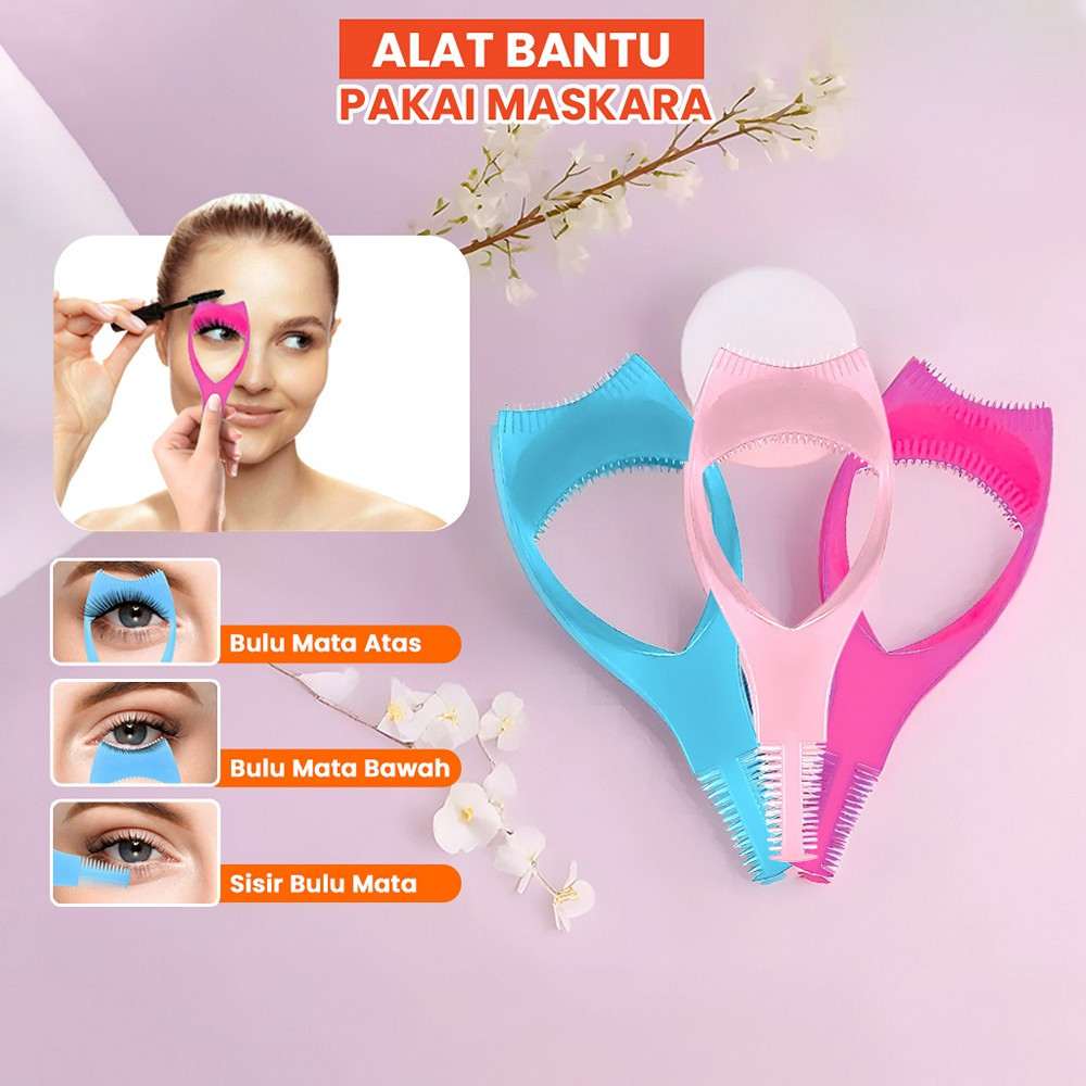 Jual Alat Bantu Aplikator Maskara 3 IN 1 Eyelash Template Cetakan ...