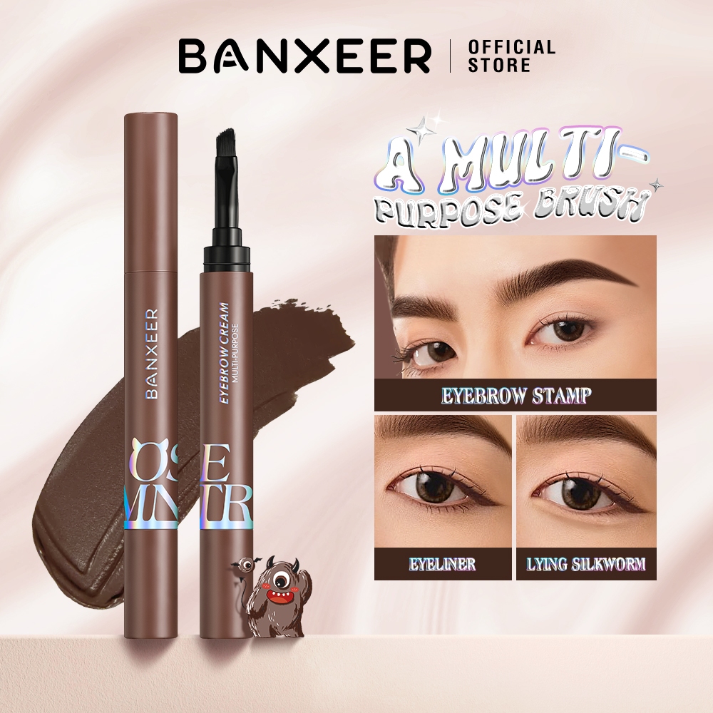 Jual BANXEER Waterproof eyebrow cream & powder gel pomade with eyebrow ...