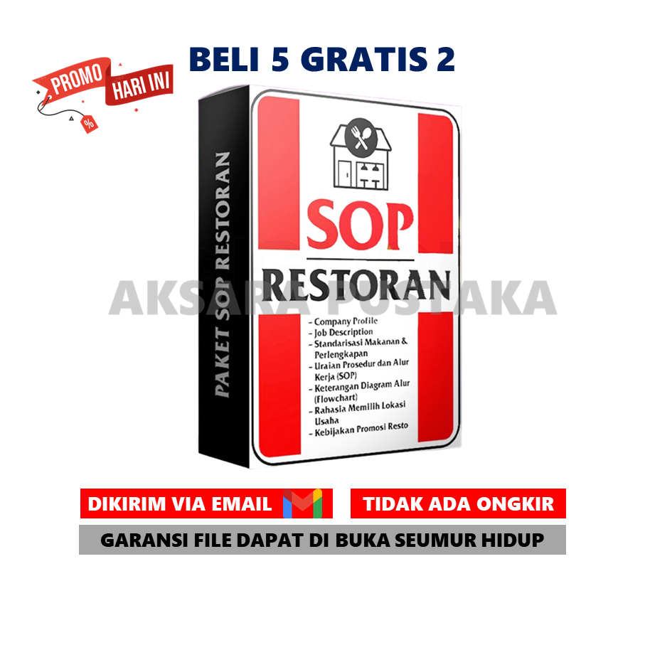 Jual F - SOP RESTORAN - Standar Operasional Prosedur Usaha Restaurant ...