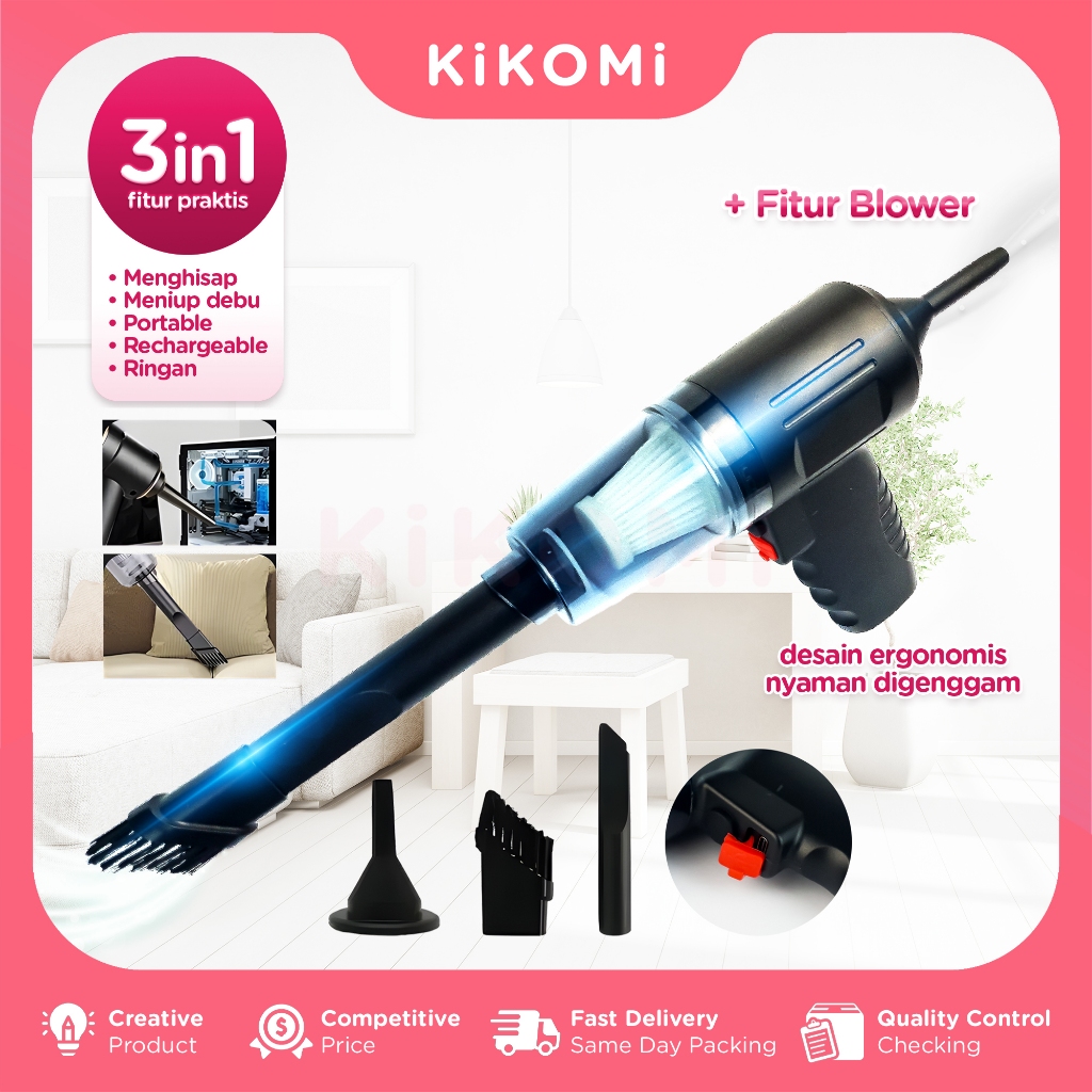 Jual Vacuum Cleaner Mobil In Mini Portable Penghisap Debu Tanpa