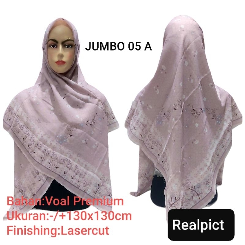 Jual Jumbo 04w Sampaihijab Voal Motif Lasercut Jumbo Kerudung Voal Motif Jumbo Jilbab Voal