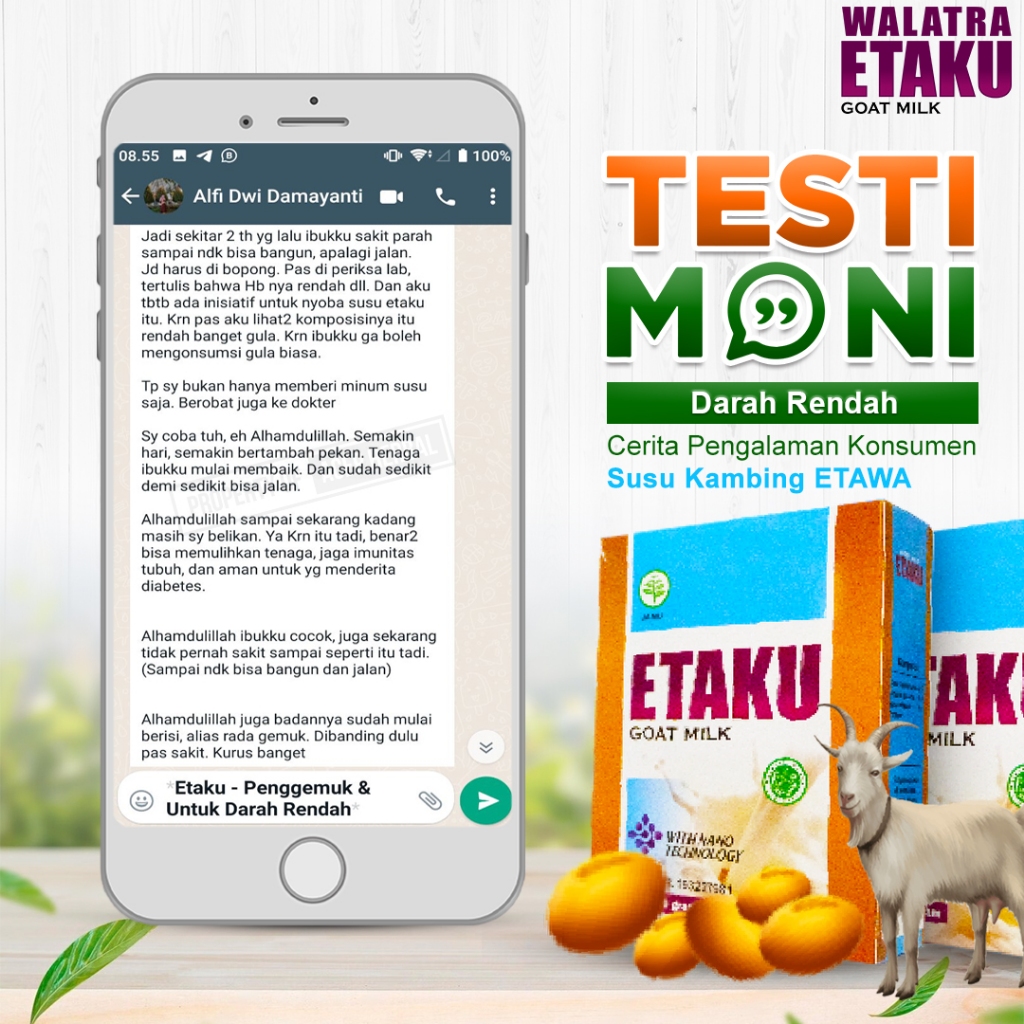 Jual Susu Kambing Etawa Untuk Anemia HB Darah Rendah Penambah ...