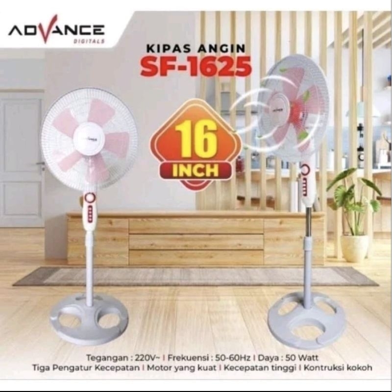 Jual Kipas Angin Sf 1625 Advance Kipas Angin Berdiri Stand Fan 16 Inch Shopee Indonesia 2122