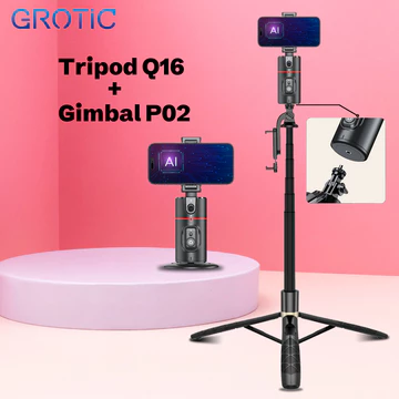 GROTIC Tripod HP Kamera Tongsis Monopod Portable 153cm With Remote Bluetooth And Screw Mount 1
