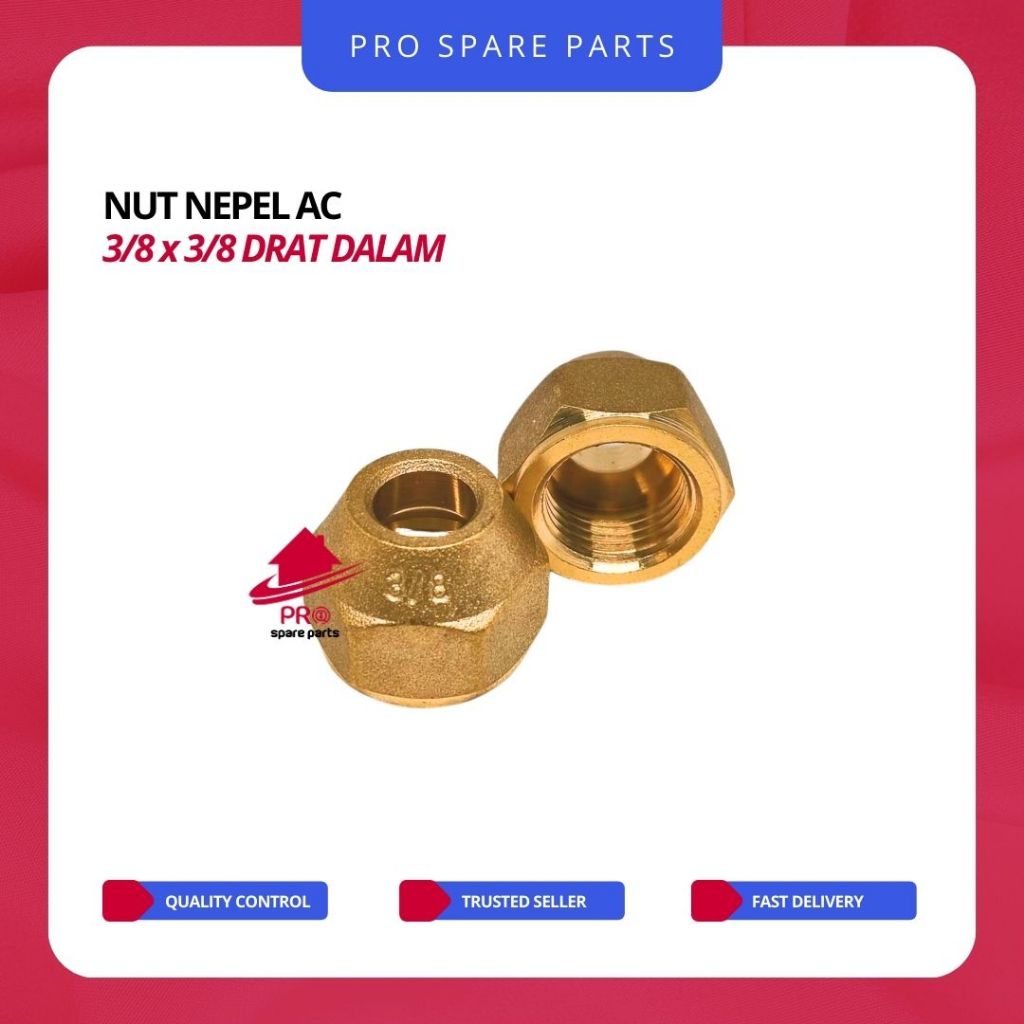 Jual Nut Nepel AC 3/8 Kuningan/Mur Neple - Sparepart Niple Pipa AC ...