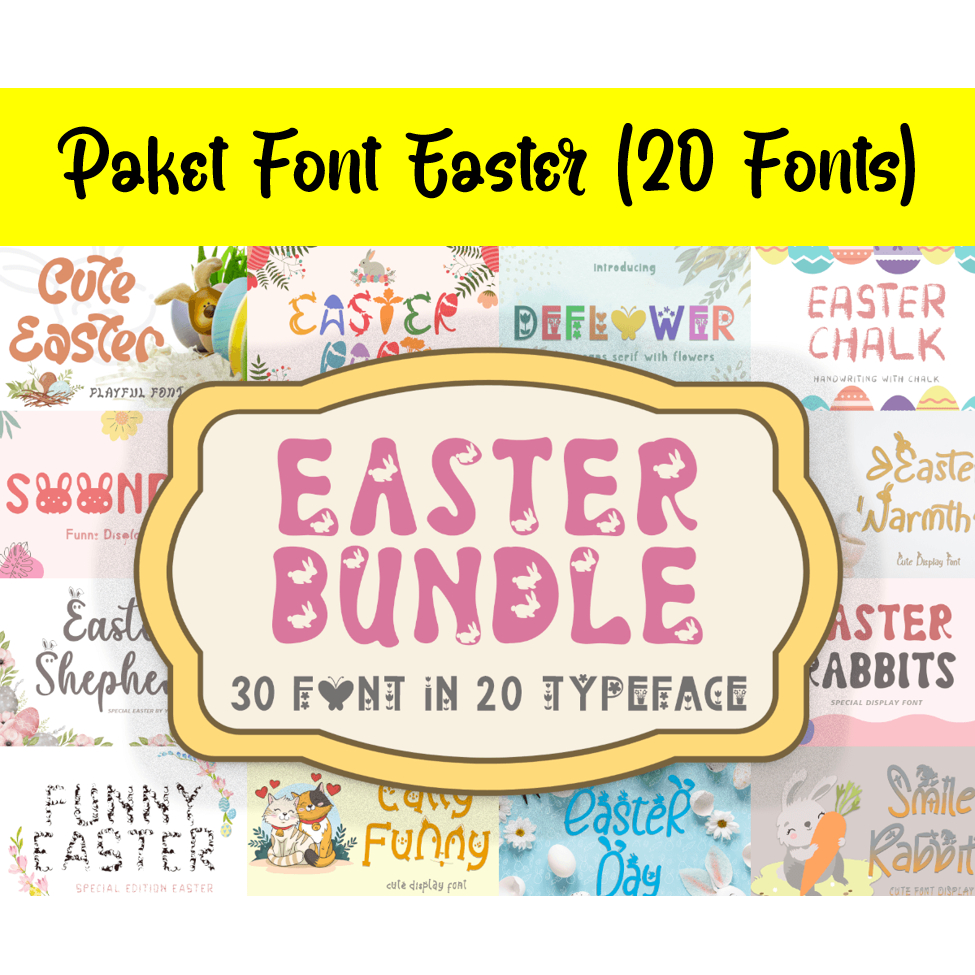Jual Paket Font Easter (20 Fonts) | Shopee Indonesia