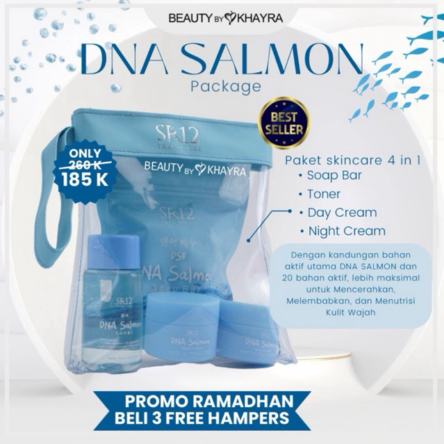 Jual PAKET SKINCARE DNA SALMON SR12 | SKINCARE BPOM HALAL | PENCERAH ...