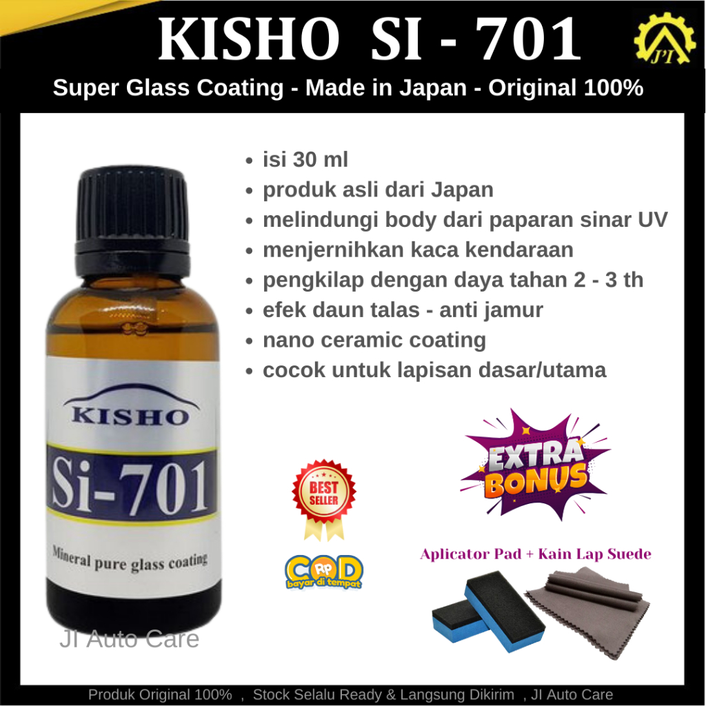 Jual Kisho Si 701 Made in Japan 30 ml Mineral Pure Glass Coating Efek