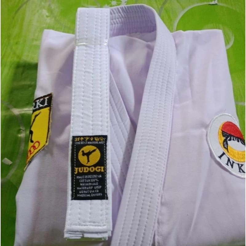 Jual Baju karate anak anak lengkap dengan lambang inkai dan forski