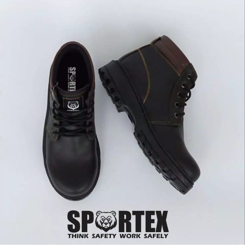 Jual sepatu safety / safety shoes pria ujung besi type 01 sportex ...