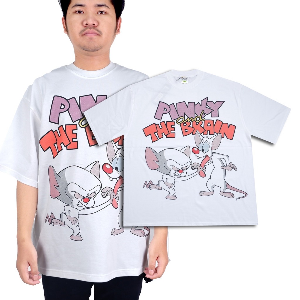 TShirt-People 'Pinky And The Brain' V-Ausschnitt T-Shirt Für Herren - 100% Baumwolle, Viele Größen
