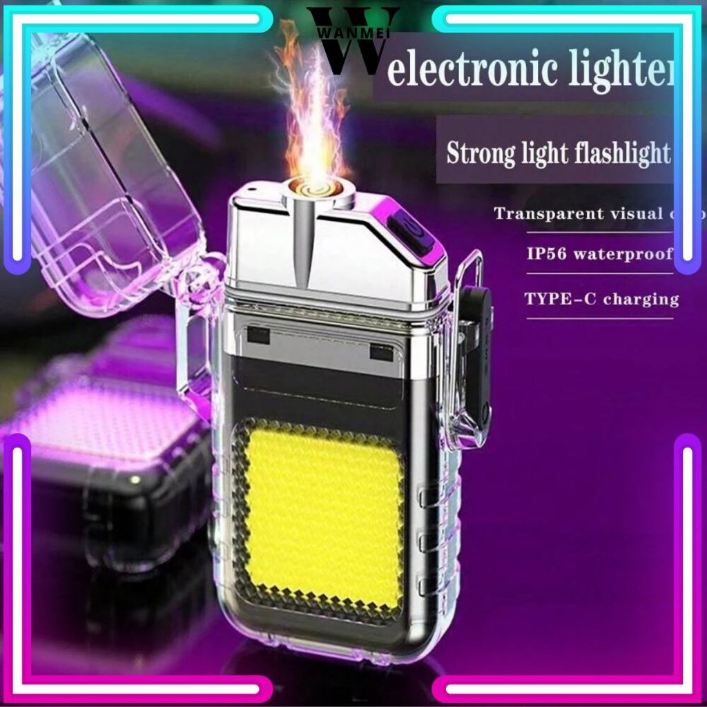 Jual WM Korek Api Elektrik/Alat Pemantik+Senter Isi Ulang/Pematik Rokok ...