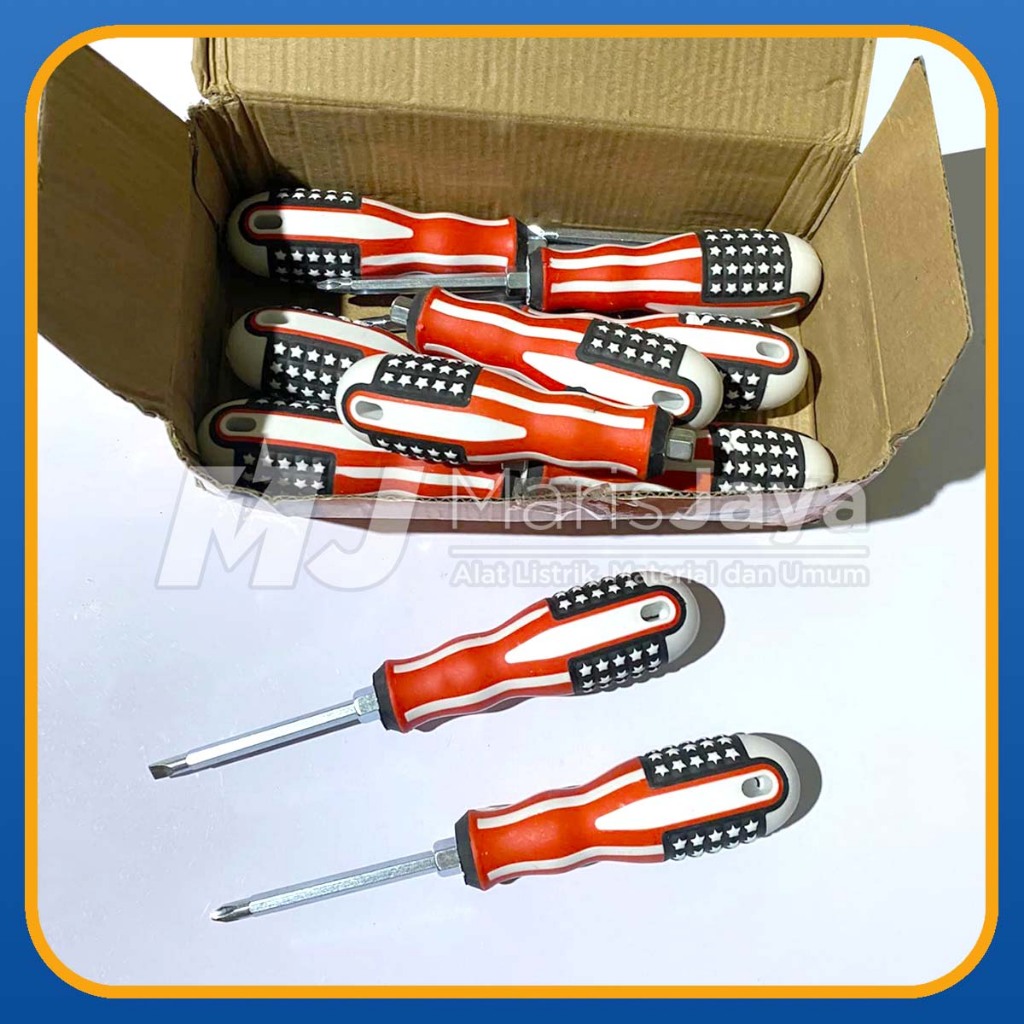 Jual Obeng Bolak Balik 2in1 USA Amerika 4 Inch Obeng Plus Minus ...