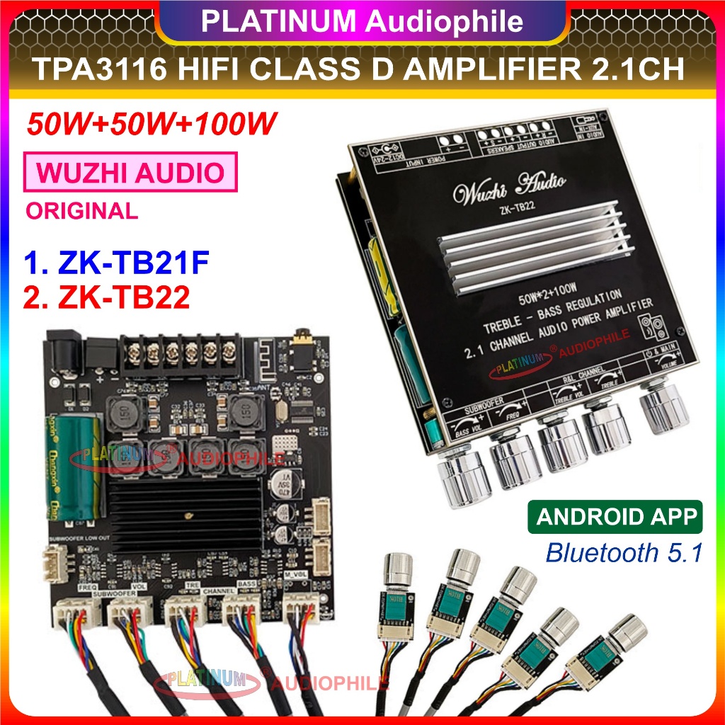 Jual TPA3116 Amplifier Class D 2.1 CH Bluetooth Hifi Stereo 2x 50W ...