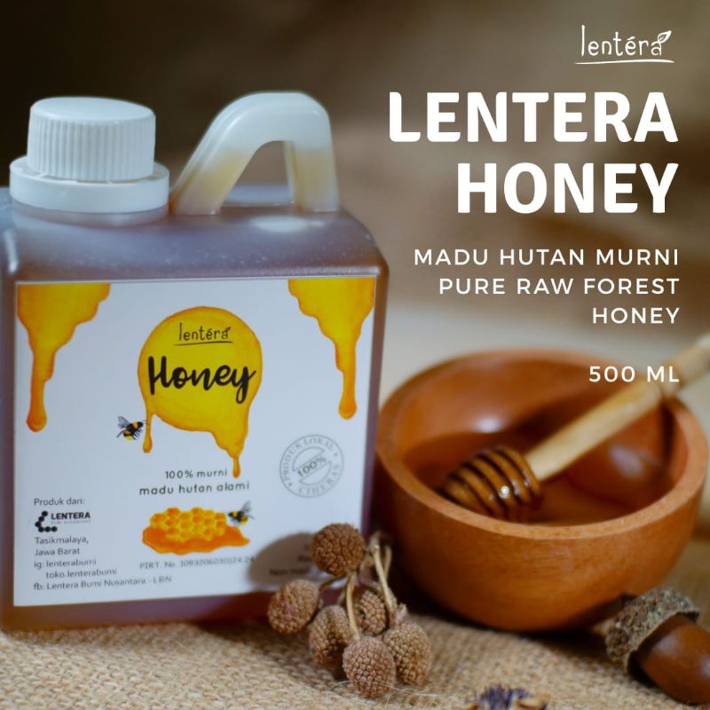 Jual Madu Asli Hutan Lentera 500 Ml Lentera Raw Forest Honey