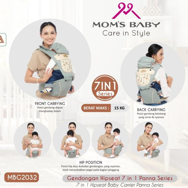 Jual Moms Baby Gendongan Hipseat 7 In 1 Panna Series MBG2032 Shopee Indonesia