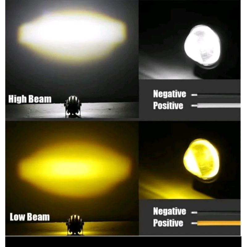 Jual lampu tembak lampu sorot dim led D2 laser mini 2 warna waterproof ...