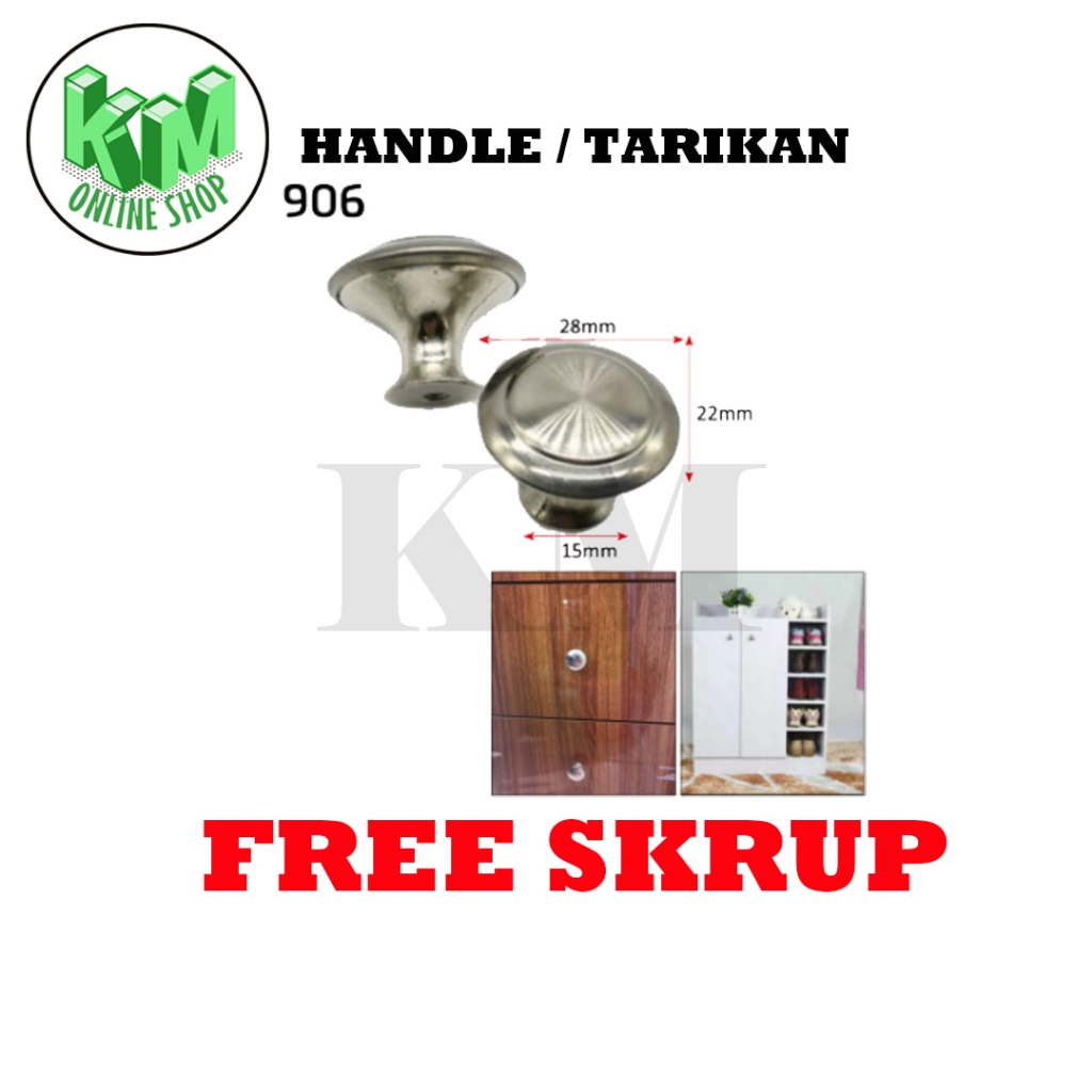 Jual Handle Tarikan Laci Bulat Stainless Steel Knop Tarikan Handel Knob ...