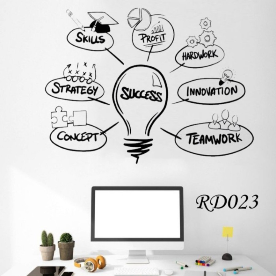 Jual Cutting Sticker Motivate Quotes Succes Bulp Motivasi Stiker Kata ...