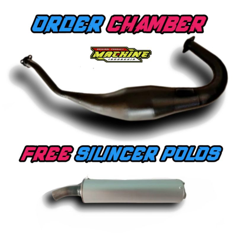 Jual CHAMBER PERUT KNALPOT NINJA R RR SS COBRA FREE SILINCER POLOS NON ...
