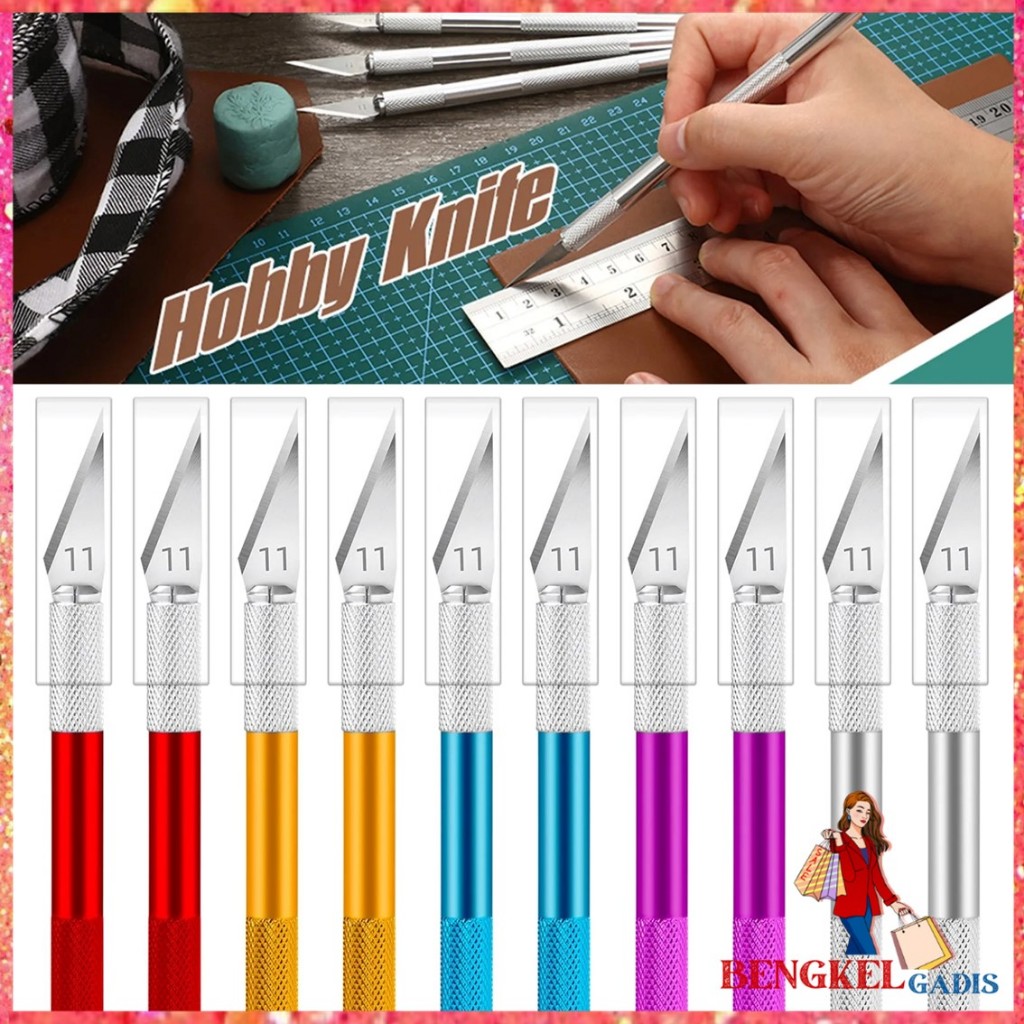 Jual BG Pisau Ukir Seni 5 isi Cutter Hobby Crafting Art Knife Metal ...