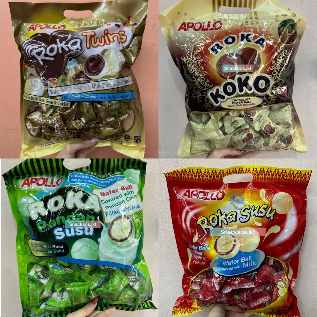 Jual APOLLO ROKA TWINS / ROKA KOKO / ROKA PANDAN SUSU / ROKA SUSU WAFER ...