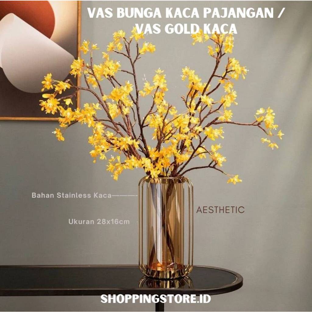 Jual Vas Gold / Vas Bunga / Vase Bunga / Vas Kaca / Vas Nordic / Vas ...