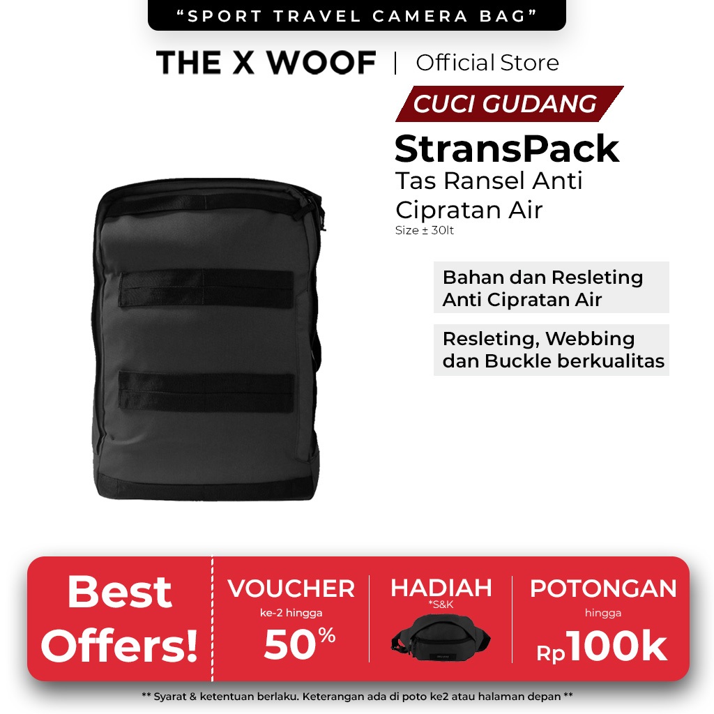 Jual Tas Ransel Pria Modular Bag The X Woof StransPack | Shopee Indonesia