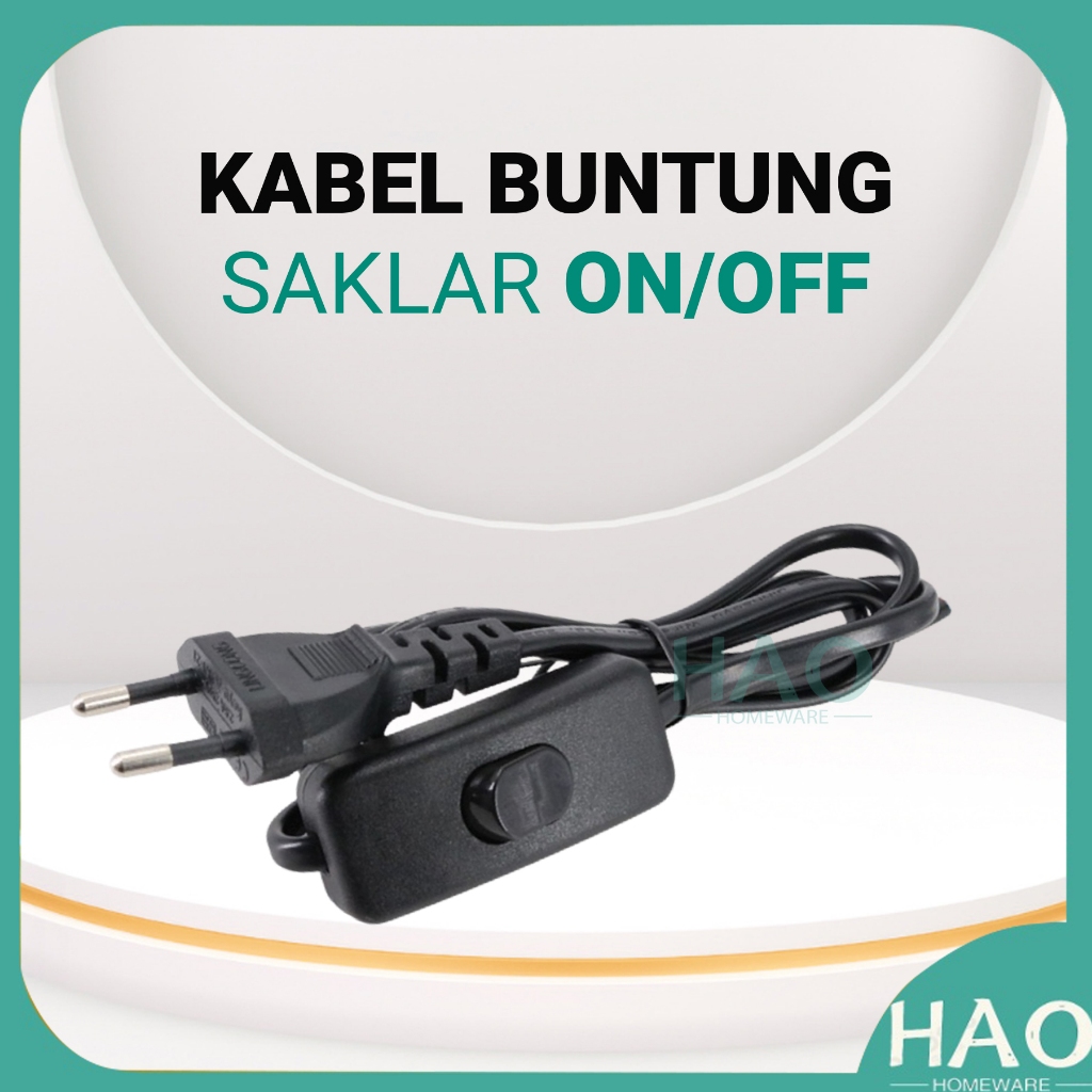 Jual KABEL BUNTUNG SAKLAR ON/OFF 180CM / UNTUK LAMPU TL NEON T5 / KABEL ...