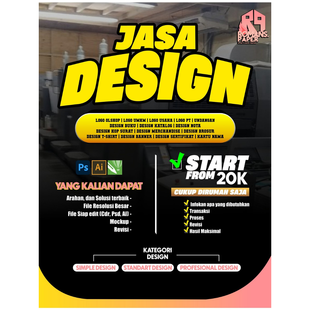 Jual Jasa Desain Grafis Desain Logo Banner Spanduk Kaos Brosur Stiker Label Kemasanan 4570