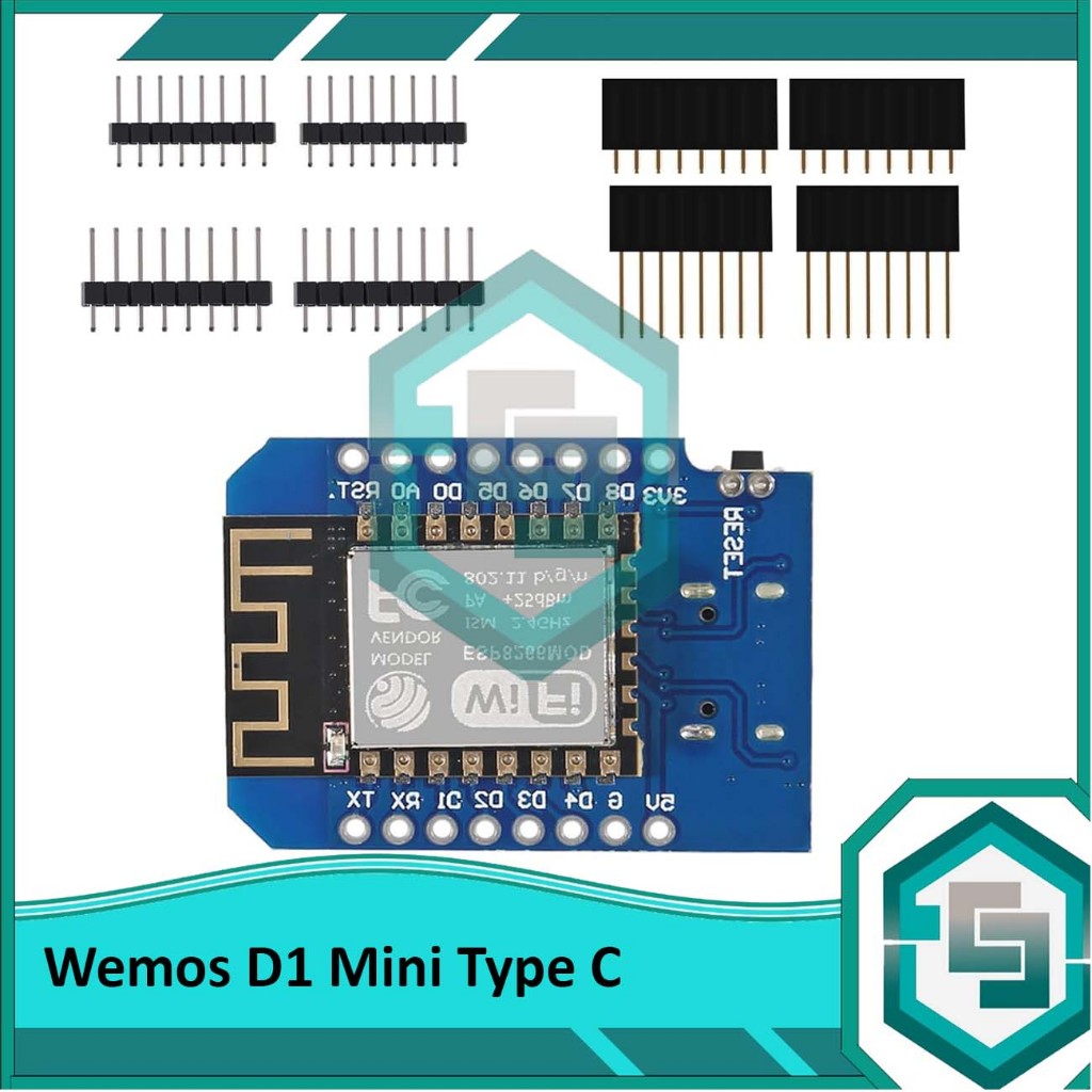 Jual Wemos D1 Mini Type-C NodemCU 4MB ESP8266 ESP-12 E Lua Wifi Iot ...