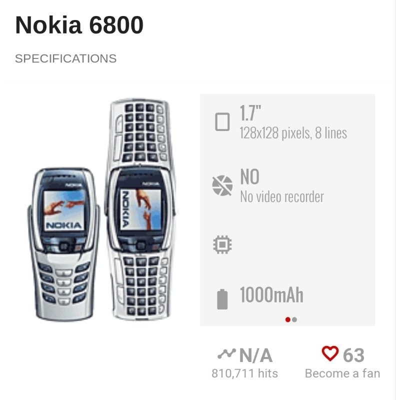 Jual NOKIA 6800 HP JADUL LANGKA HP LEGENDARIS HP NYA PARA KOLEKTOR 100% ...