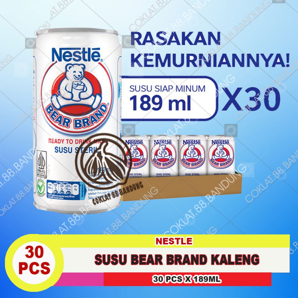 Jual SUSU BEAR BRAND 1 KARTON 30 X 189 ML, BEAR BRAND SUSU KALENG 1 DUS ...