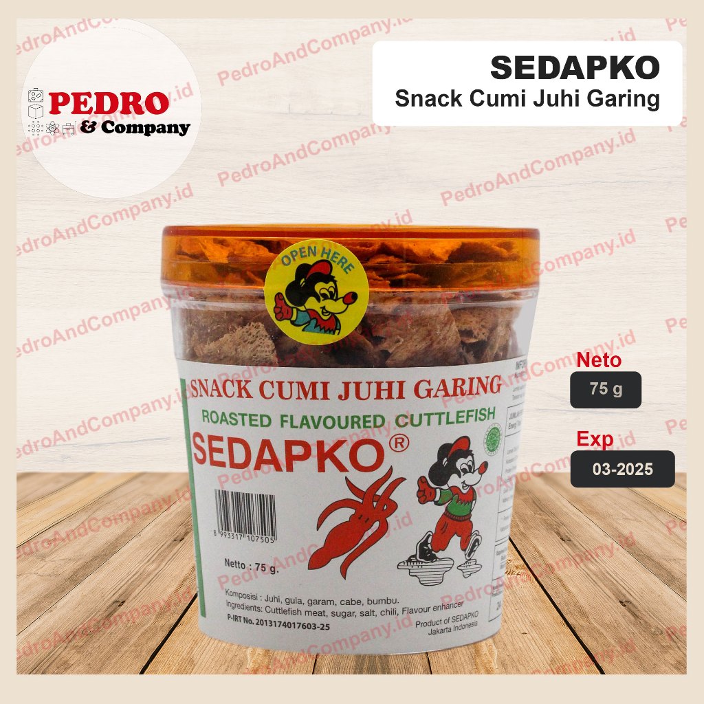 Jual Sedapko Snack Cumi Garing Juhi Roasted Seasoned Cuttlefish