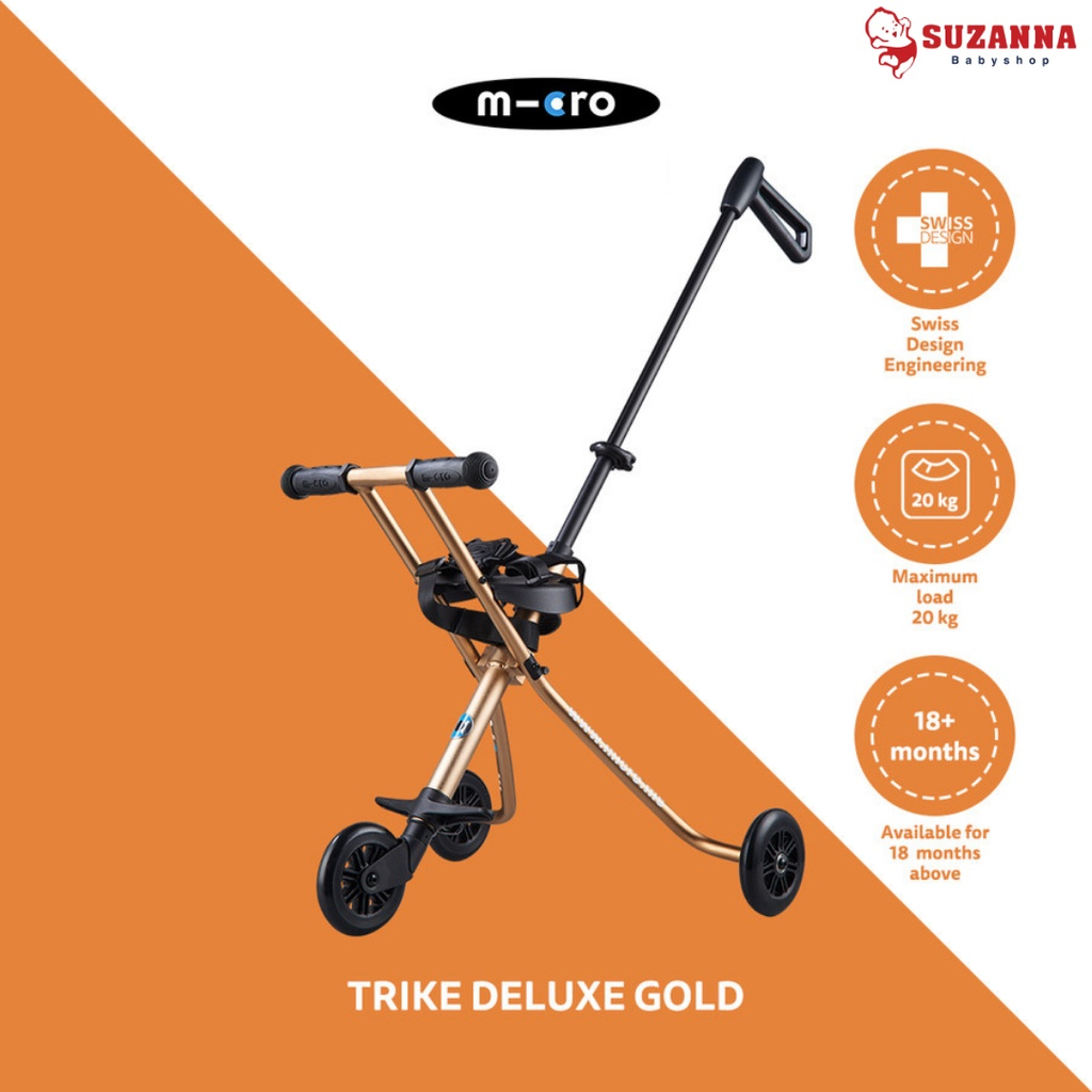 Jual Micro Trike Deluxe Gold Sepeda Stroller Anak Shopee Indonesia