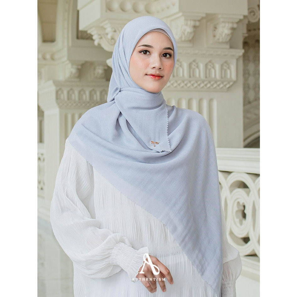 AUTHENTISM ID Raline Basic Voal Syari Kerudung Segi Empat Polos Aira Voal Lasercut Premium