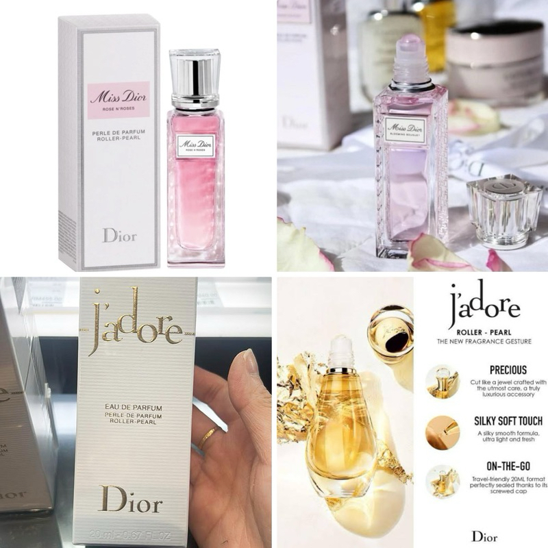 D!or Miss Jadore Roller Pearl Parfume Blooming Bouquet Rose N Roses Parfum  Fullsize 20ml