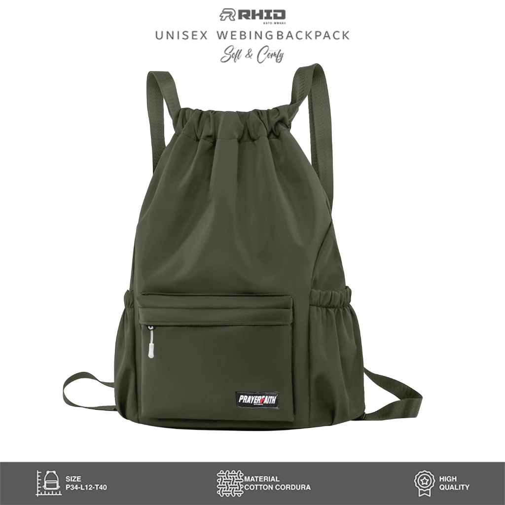 Rhid - Tas Ransel Sekolah Pria Wanita Unisex Anti Air - foto 2