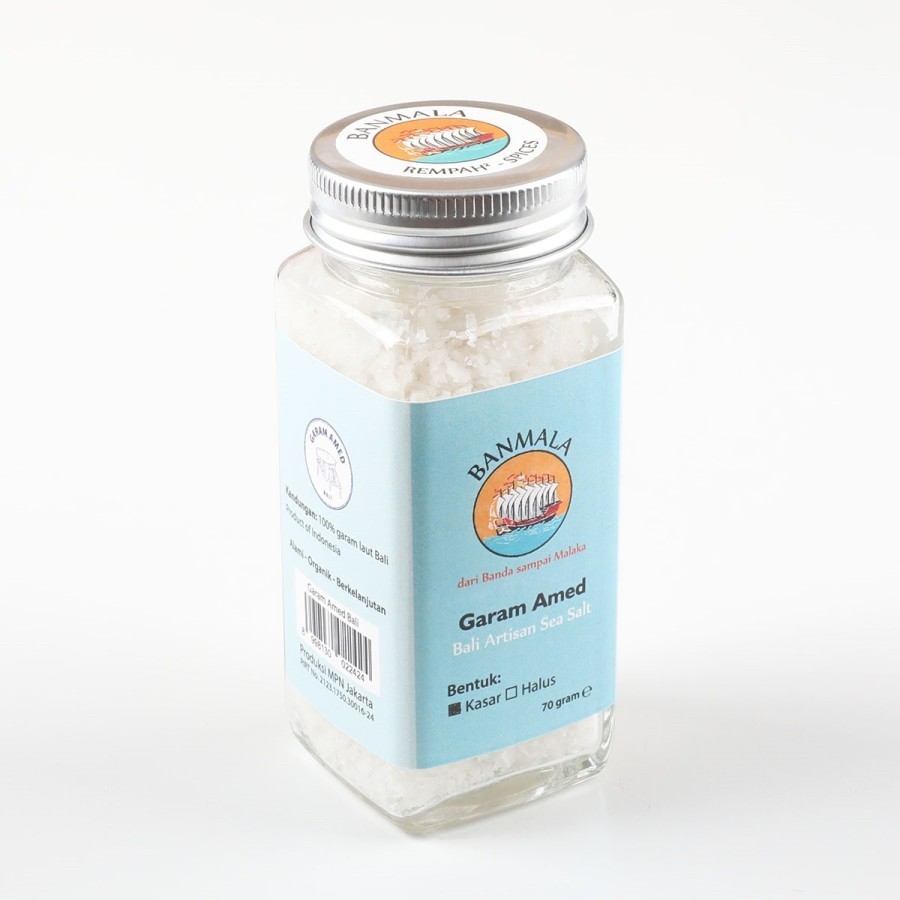 Jual Banmala Garam Kusamba / Amed Laut Bali Gourmet Sea Salt Botol Kaca ...