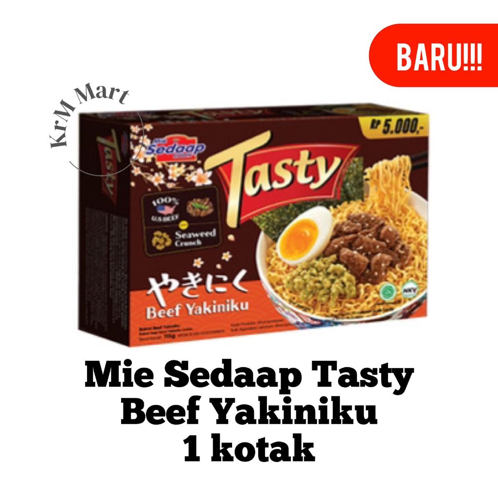 Jual Tasty Mie Sedaap Beef Yakiniku 1 Kotak Mi Instan Sedap | Shopee ...