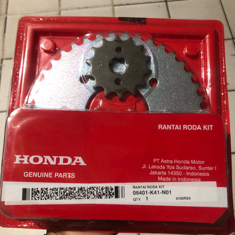 Jual Gear gir rantai set Supra X 125 FI injeksi K41-N01 original AHM ...