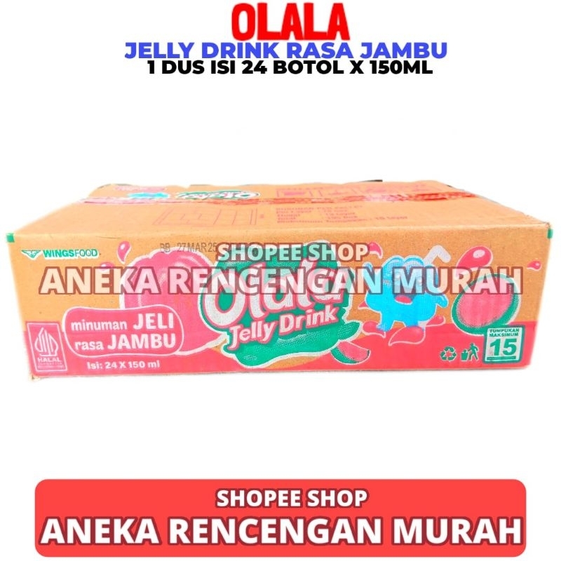 Jual Olala Jelly Drink Rasa Jambu 1 Dus Isi 24 Botol 150ml Shopee Indonesia 9868