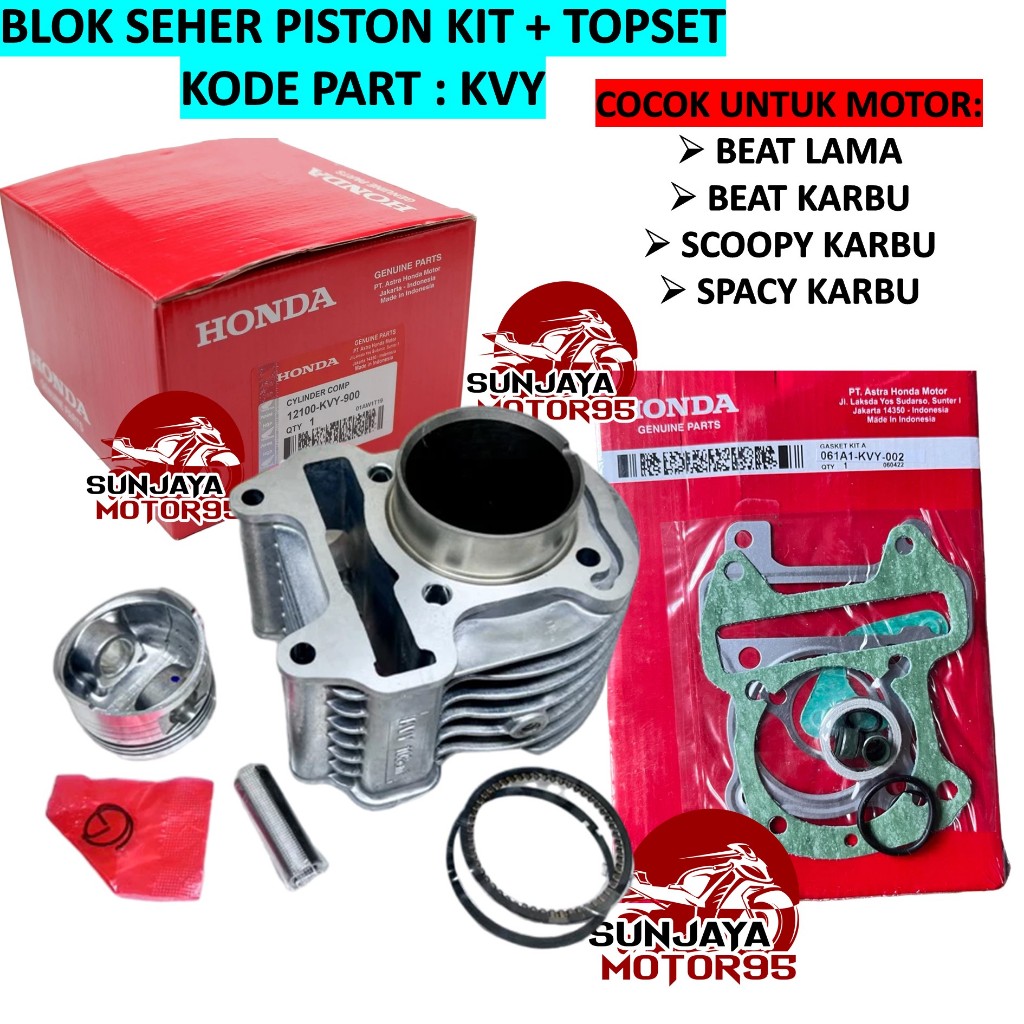 Jual Blok Seher Isi Komplit Piston Kit Honda Beat Karbu Beat Lama