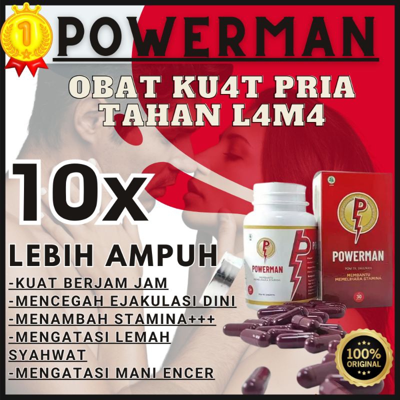 Jual Obat Kuat Tahan Lama Di Ranjang Powerman Herbal Kapsul Pria