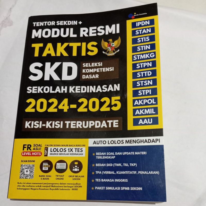 Jual Buku Modul Resmi Taktis Skd Sekolah Kedinasan 2024/2025 | Shopee ...