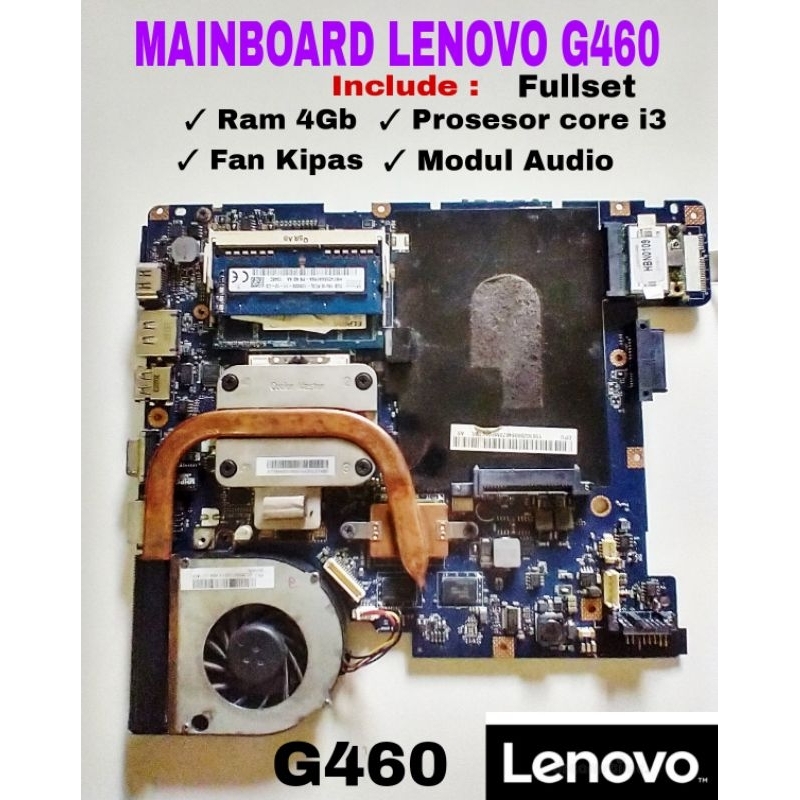 Jual G460 mainboard lenovo mesin board laptop G 460 full set ram ...