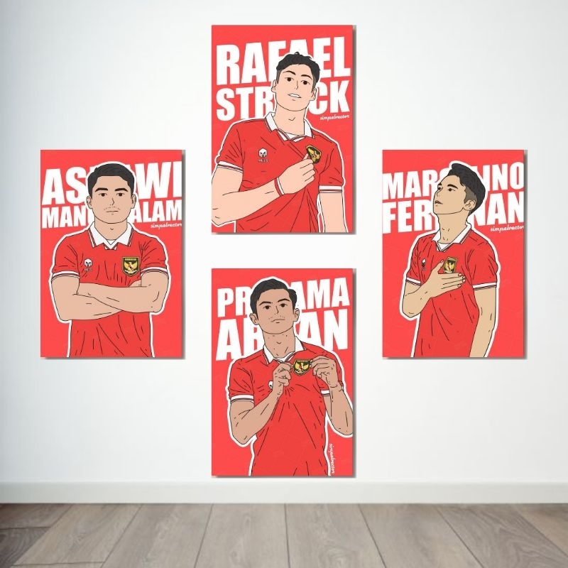 Jual Poster Mdf Timnas Indonesia 20x30cm Shopee Indonesia